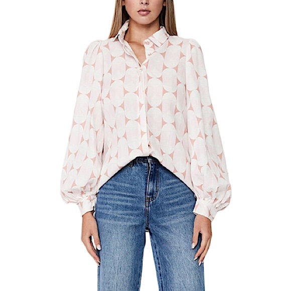 Bardot Tops - BARDOT Abstract Print Shirt
